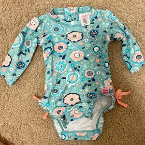 Ruffle Butts long sleeve swimsuit